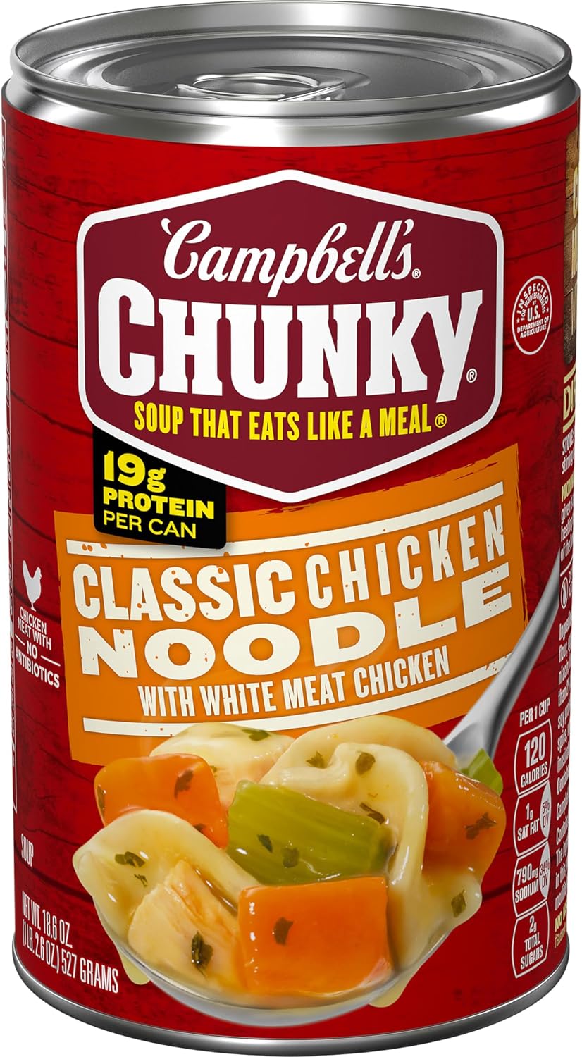 Campbell's Chunky Classic Chicken Noodle Soup, 18.6 oz Can