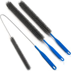 Refrigerator Coil Cleaning Brush，Sewer Set Brush Clog Remover,for Toilet, Kitchen Sink, Sewer, Bathroom Bathtub Hair Clogging Cleaning Tool，Long Drain Brush