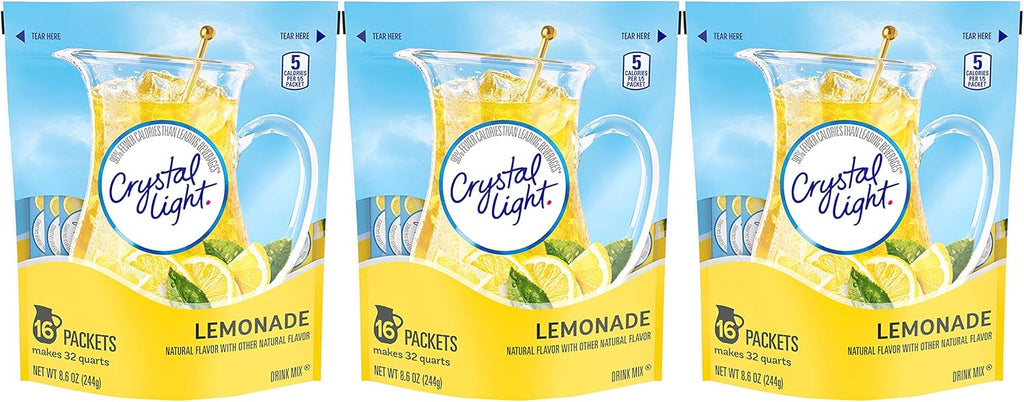 Crystal Light Lemonade Drink Mix - 8.6 oz - 16 ct - 3 pk, Packaging May Vary