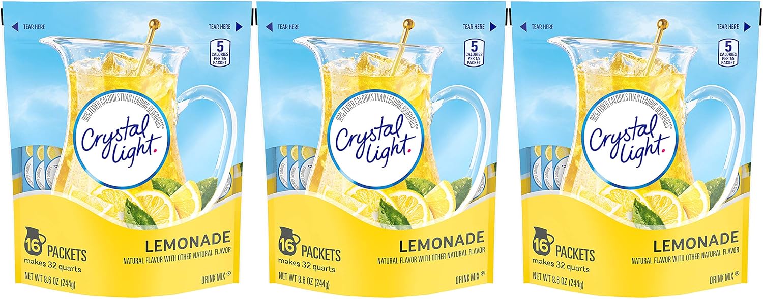 Crystal Light Lemonade Drink Mix - 8.6 oz - 16 ct - 3 pk, Packaging May Vary