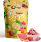 NY SPICE SHOP Watermelon Sanded Candy Drops - 1 Pound Old Fashioned Sanded Drops - Fresh Delicious Bulk Candy - Sanded Hard Candy - Sour Drops Candy - Tangy and Sweet Healthy Snacks