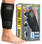 BLITZU Calf Brace for Torn Calf Muscle, Adjustable Neoprene Compression Sleeve for Women, Men, Runners. Support Wrap for Shin Splints, Strain, Tear, Lower Leg Tibia Injury, and Pain Relief. L-XL