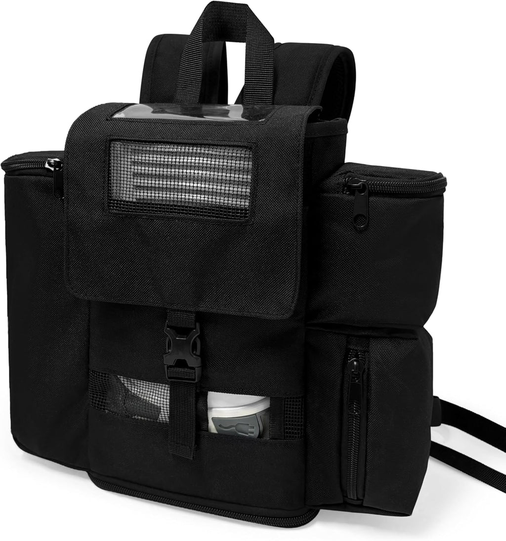 O2TOTES WEAR YOUR OXYGEN WITH STYLE Backpack Fit For Caire Freestyle Comfort; Zippered bottom, pockets for accessories, padded backpack straps, backpack only