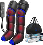 Leg Massager with Heat and Compression for Circulation and Pain Relief, Leg Compression Massager for Feet, Calves and Thighs, with Handheld Controller, 9 Intensities, 6 Mode, 3 Heat, USA Owned