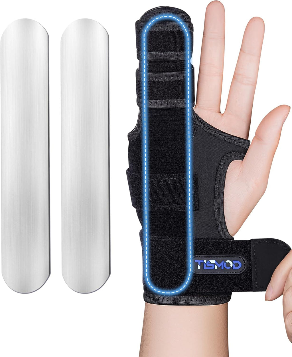 Finger Splint Brace,Supports Pinky,Ring,Middle,Metacarpals & Knuckles,Adjustable Left Right Hand Braces,Straightener for Trigger Fingers Splints,Broken,Arthritis,Fracture,Sprain,Injury,Tendonitis