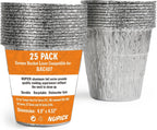 NUPICK 25 Pack BAC407 Grease Bucket Liner Compatible for Traeger Pro Series 575/780, 22/34 Series, Ironwood 650/885 Grills, Grill Accessories for Traeger, 4.9" x 4.5"