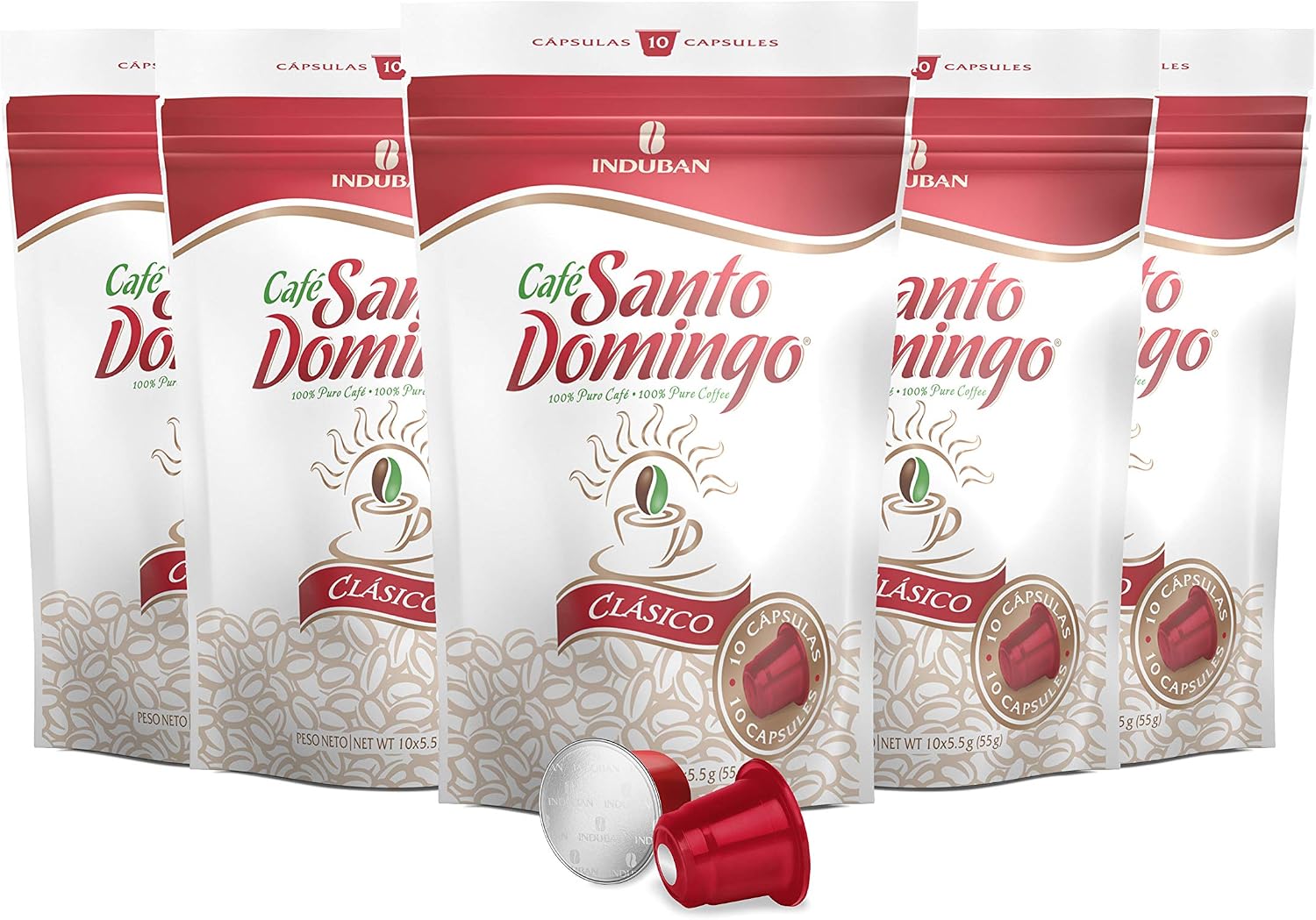 Café Santo Domingo Clásico Capsules - Compatible with Nespresso Original Brewers - Product from the Dominican Republic (50 Count)