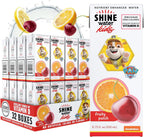 Shine Water x Paw Patrol Fruit Punch Kids Juice Boxes with Vitamin D 32-Pack | No Added Sugar | Naturally Flavored Drinks for Kids | Vegan, Gluten Free, Zero Calorie Hydration