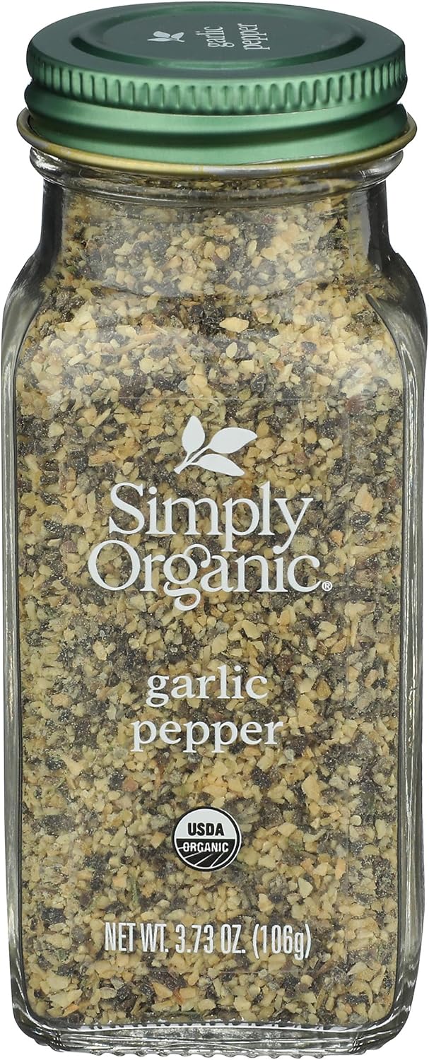 Simply Organic Bottle Garlic Pepper, 3.73 oz