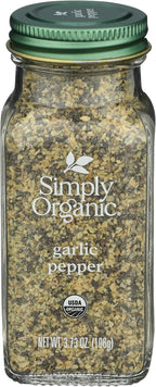 Simply Organic Bottle Garlic Pepper, 3.73 oz