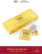TWG Tea | Eternal Summer Tea | Rooibos Tea | Flowers & Redcurrant | 15 Hand Sewn Cotton Teabags | Gift Set