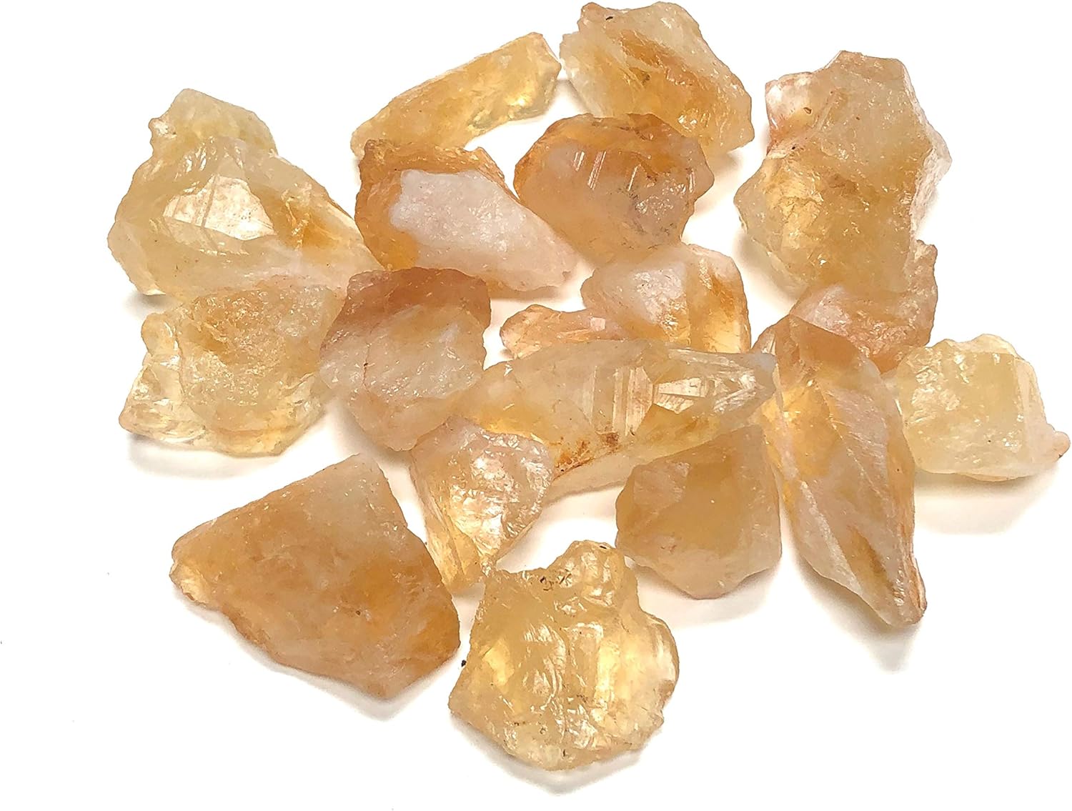 Rough Citrine Crystal Stone, Comes with Velvet Bag (1/2 Pound)
