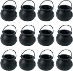 Fun Express 1 Dozen Mini Cauldron Candy Kettles, St. Patrick's Day, Halloween, Bachelorette Parties, Witches and Wizards, Birthday, Baby Showers Party Decoration Supplies, Black