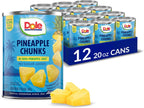 Dole Pineapple Chunks in 100% Pineapple Juice with No Sugar Added - Dole Canned Fruit - 20 oz Cans - 12 Pack