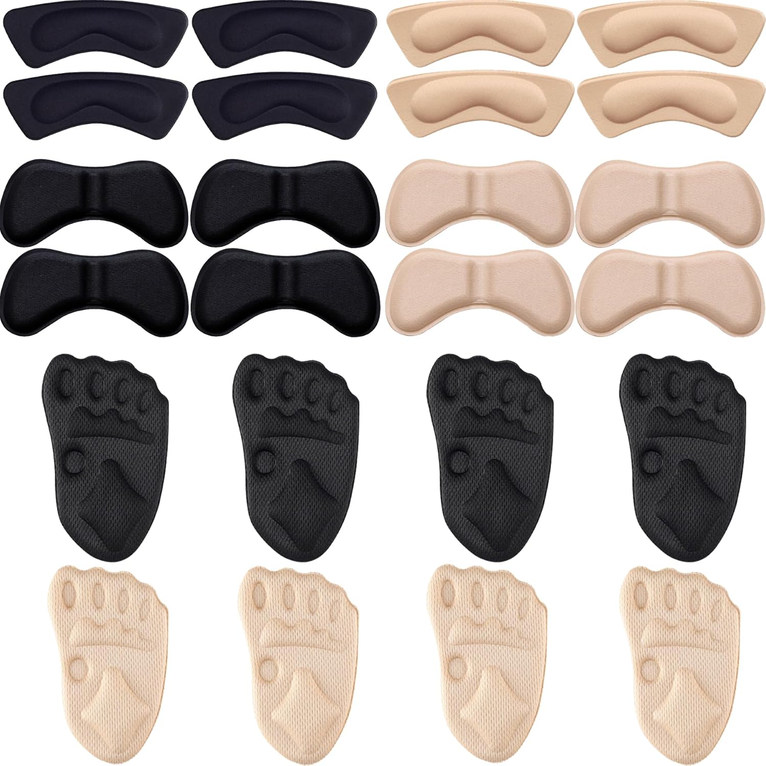 12 Pairs Heel Grips for Women's Shoes, Heel Pads for Shoes, Shoe Cushions for Women High Heel Comfort Pads - Metatarsal Pads Womens, High Heel Inserts, Shoe Inserts for Women
