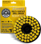 Chemical Guys ACC507 Medium Duty Spinner Multi-Surface Drill Brush Attachment (Fits Any Standard Drill - Power Scrubber Removes Stains & Cleans Floor Mats, Upholstery & Carpets), Yellow