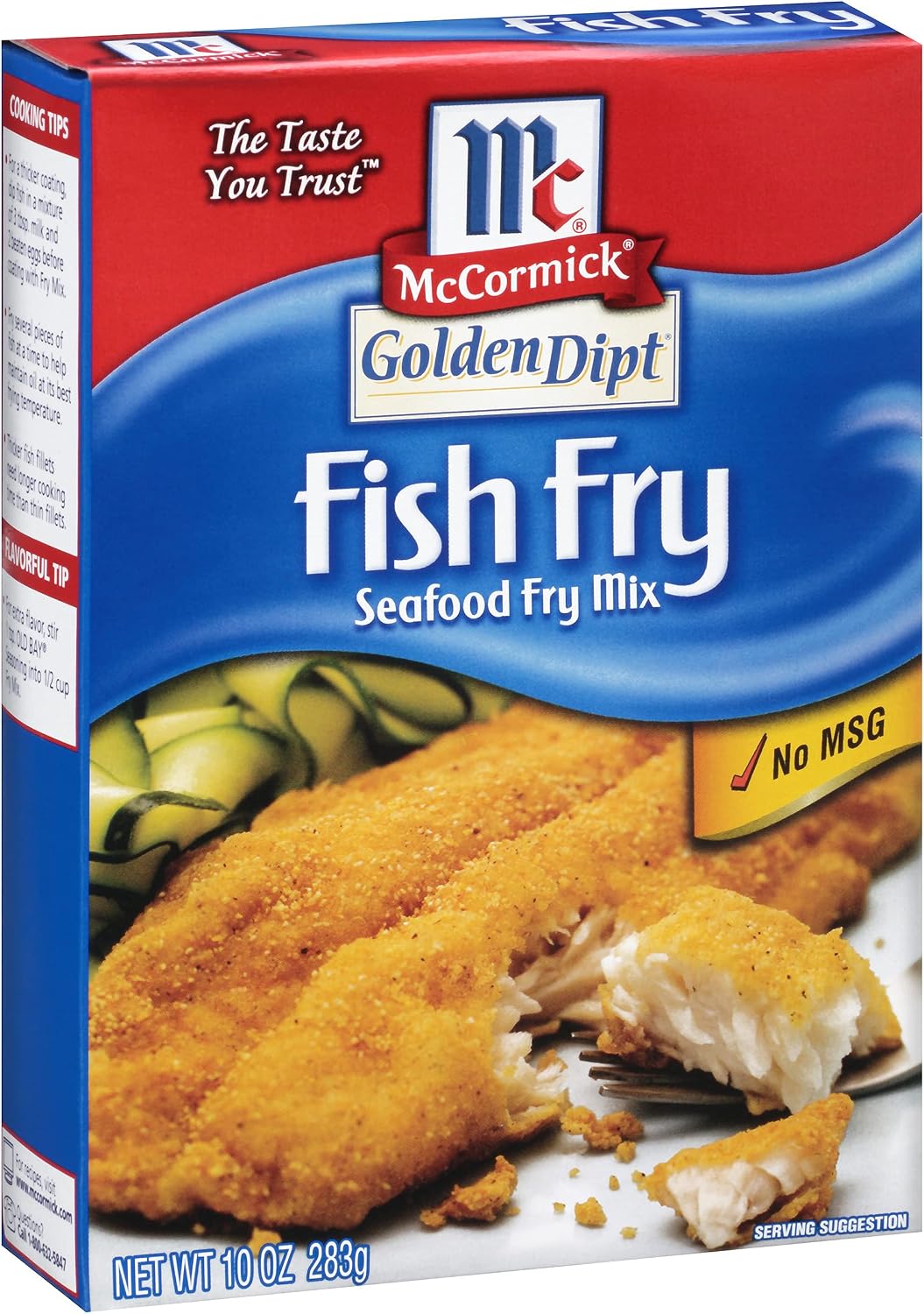 McCormick Golden Dipt Fish Fry Seafood Fry Mix, 10 oz (Pack of 8)