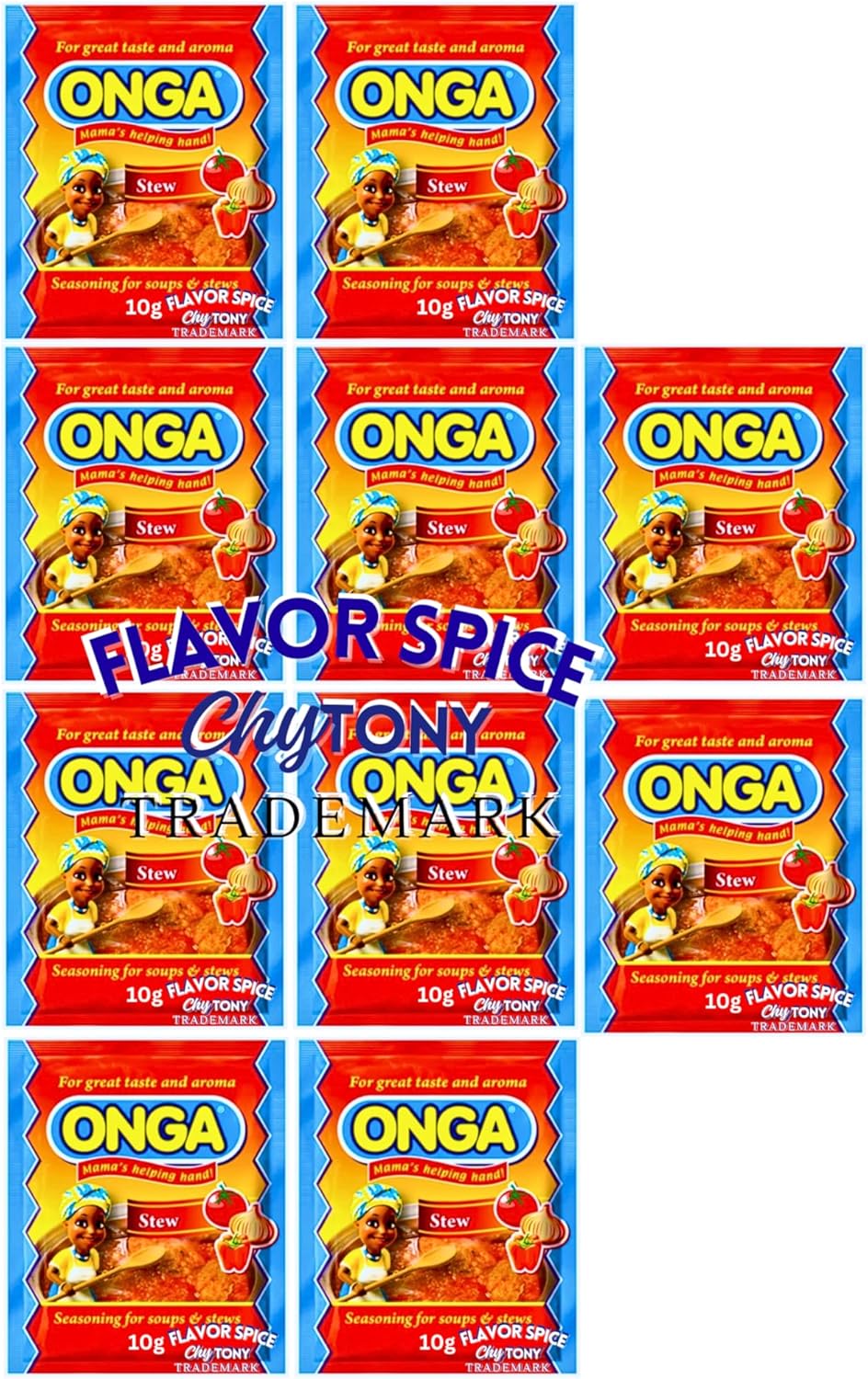 Onga Stew Seasonings 8g (1 Roll (Pack of 10)