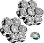 7 Head Shaver Replacement Heads for Freebird Bald Men, Head Shavers for Men,Shaver Replacement Blades for SHPAVVER/Wyklaus/Cyruzi Shaver Head (Silver/2 count)
