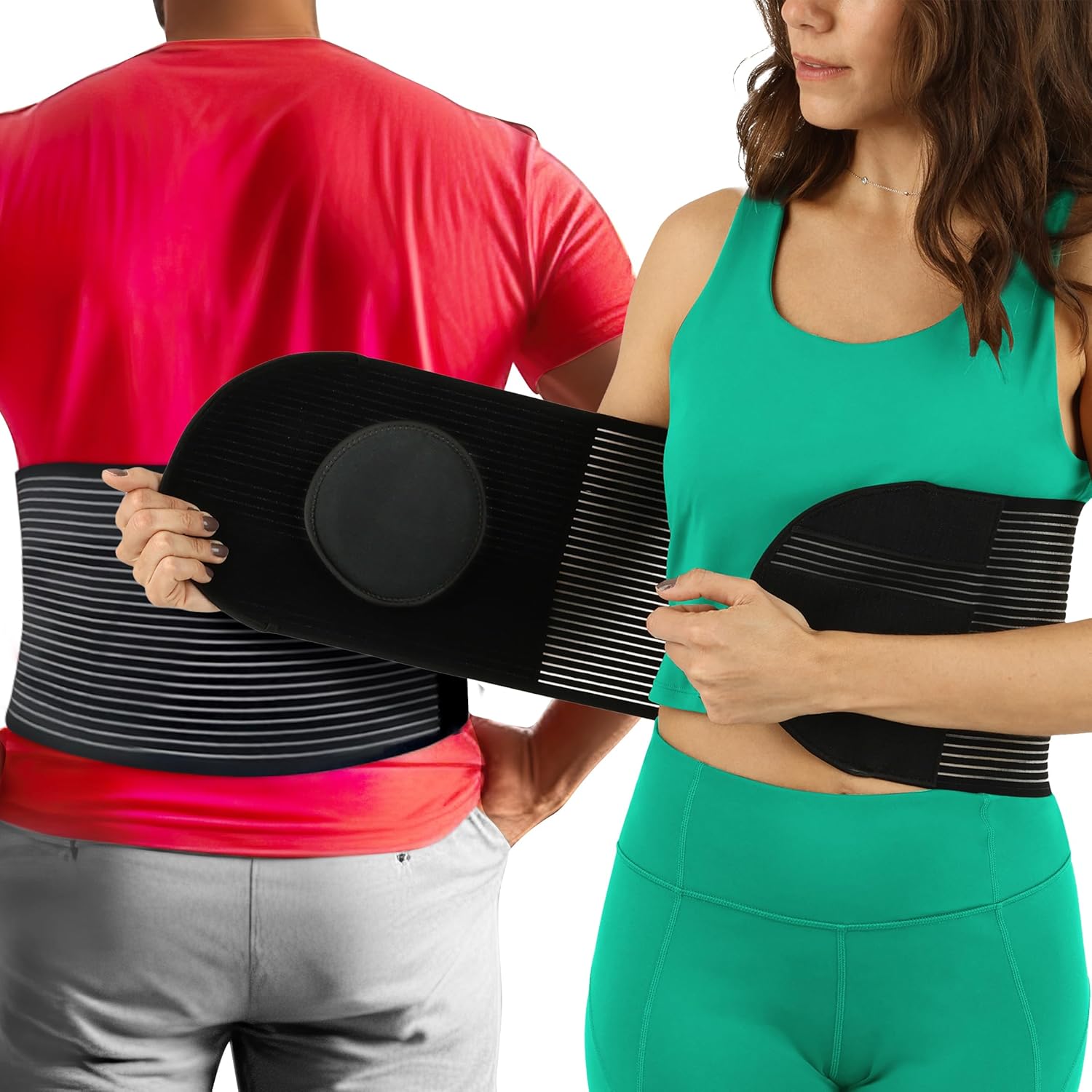 Hernia Belt for Men or Women | C Section Belly Binder & Abdominal Binder | Post Surgery & Pregnancy Tummy Tuck | Hysterectomy, Umbilical Hernia Belt Men & Women | Postpartum Belly Band Wrap (S/M) 23" - 29"