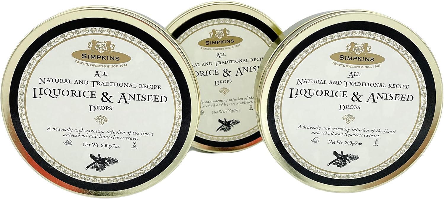 Simpkins Liquorice & Aniseed Drops x 3