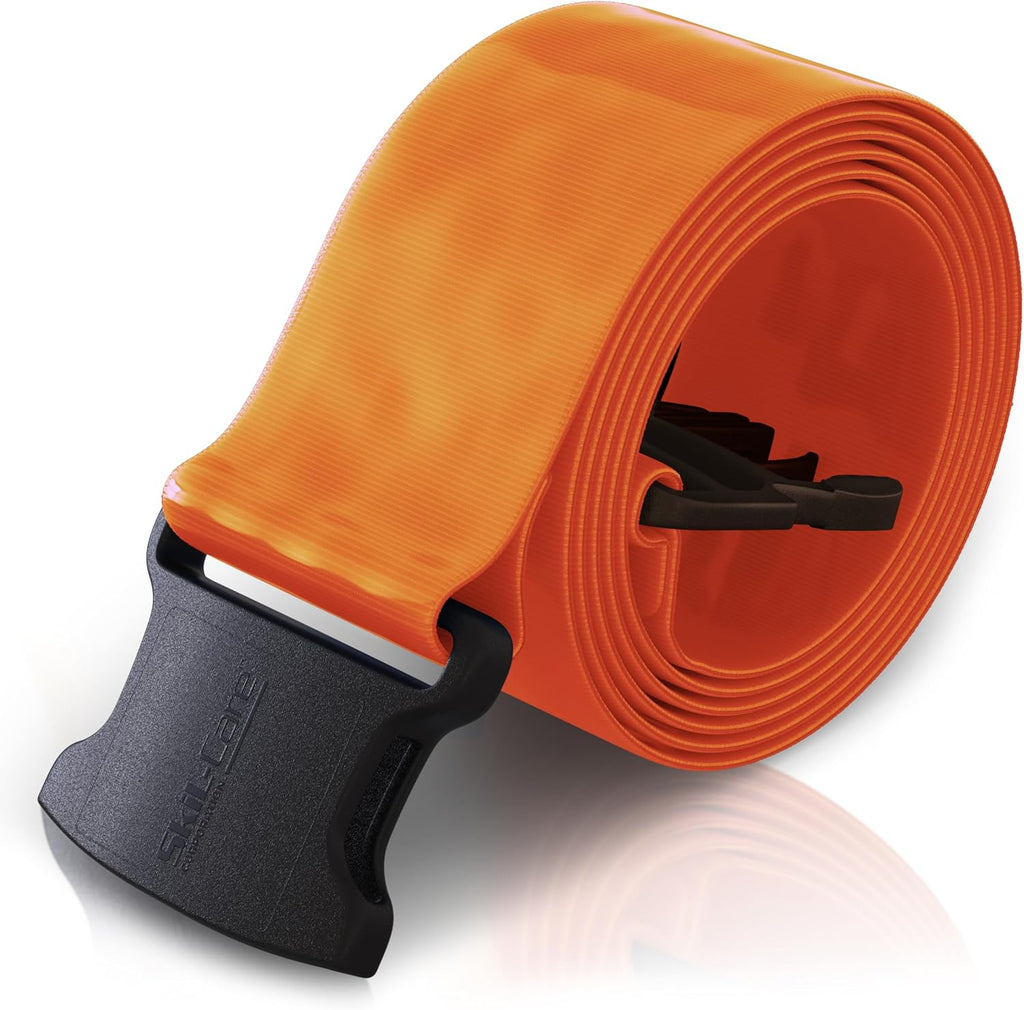 Skil-Care BioShield Wipe-Clean Gait Belt, 72"L, Orange, Caregiver Lifting Straps for Elderly Transfer Belt & Walking Support, Heat-Sealed Vinyl with Safety Buckle, 914388