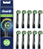 Oral-B Pro Cross Action Black Replacement Brush Heads for Electric Toothbrushes, XXL Pack of 10 Refills