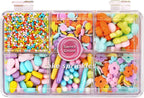Easter Sprinkles for Cake Decorating - 6.53 oz Pastel Spring Sprinkles, Edible Sugar Candy Bunny Flower for Baking, Ice Cream, Cookies, Cupcake Topper