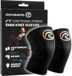 Rehband 5mm Knee Sleeves for Functional Training, Cross-Training & Powerlifting, Weightlifting Knee Support made of Neoprene, Unisex, Colour:Copper/Black - 1 Pair, Size:Medium