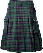 Zando Kilt for Men Scottish Kilt Traditional Highland Tartan Casual Utility Kilts with Adjustable Waist & Big Pockets
