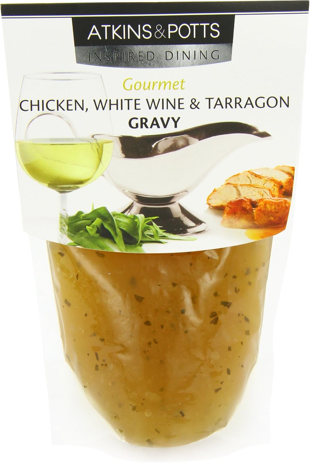 Atkins and Potts Chicken white wine & tarragon gravy 6x350g