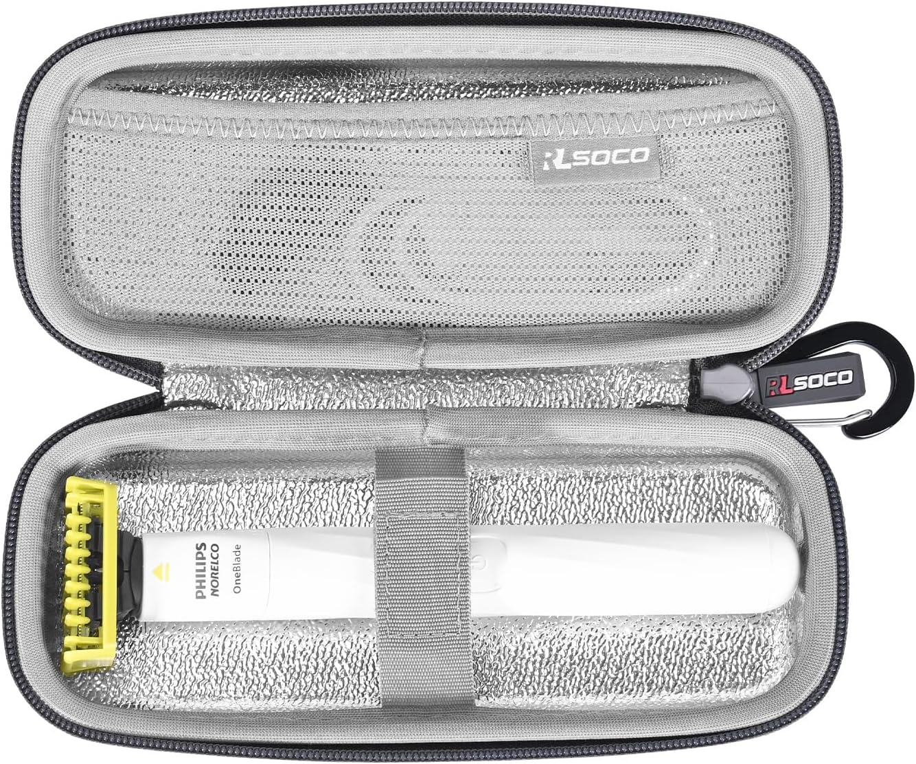 RLSOCO Shaving Case,Hard Case for Philips Norelco OneBlade Intimate,Designed for Pubic Grooming,Trim & Shave,QP1924/70 & OneBlade First Shave,Teen Hybrid Electric Shaving System,QP1324/20