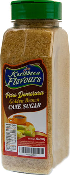 Karibbean Flavours Culinary Demerara Golden Brown Cane Sugar (2lb) | Non GMO | All Natural | Genuine From Demerara Guyana Where It Was Created