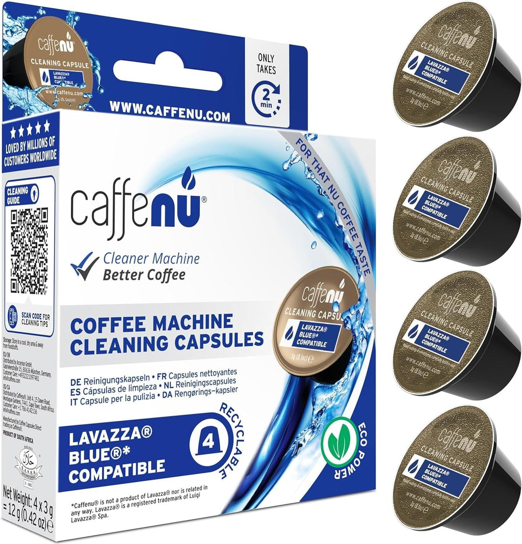 Lavazza Blue Compatible Cleaning Capsules. Coffee Machine Cleaner. Cleaning Pods Compatible with a Lavazza Blue Coffee System. Complete your Barista Kit with these Barista Accessories. 4 Uses.