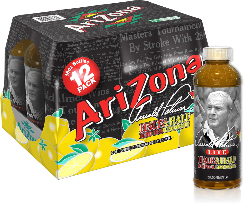 Arizona Premium Brewed Arnold Palmer Bottled Tea 16-Ounce | 12-Count