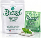 Burst Energy Gum - 45mg Caffeine Per Piece | Focus & Energy Burst | Extra Strength in Functional Gum | Arctic Mint Flavor | Pre-Workout, Long Days & Nootropic | 8 Packs of 8 (64 Pieces)