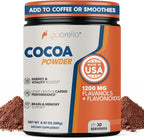 High Flavanol Cocoa Powder Supplement, 1200mg Cocoa Flavanols & Flavonoids, 30 Servings for Support Heart Health, Blood Flow & Nitric Oxide, Dark Cocoa Flavor