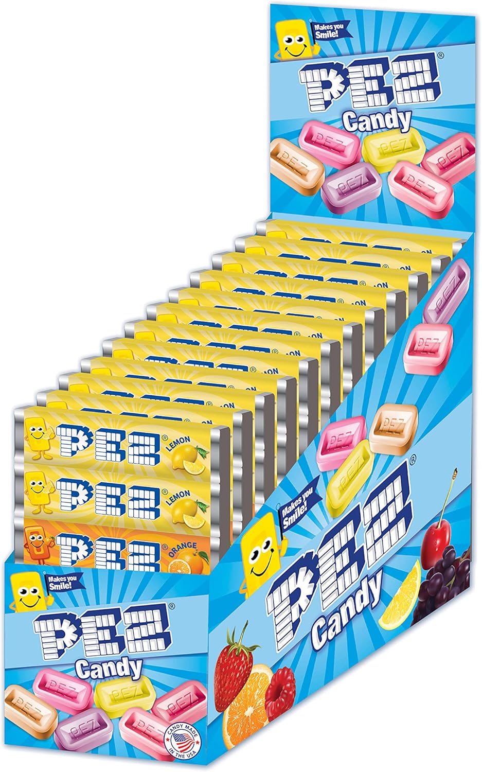 PEZ Original Fruit Candy Refills, 6-Count Roll, 0.29 Ounce (Pack of 12)