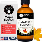 Maple Extract for Baking, Ice Cream, Drinks, and Candy - 2 Oz - Water-Soluble - By Harvest Moon Delights - Maple Flavoring, Maple Flavor