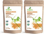 Organic Fenugreek Seeds | 16 Ounce Pack of 2 | USDA Organics and Non-GMO Verified Project Approved | Product of India | 100% Raw and Natural | Resealable Kraft Bag by SHOPOSR
