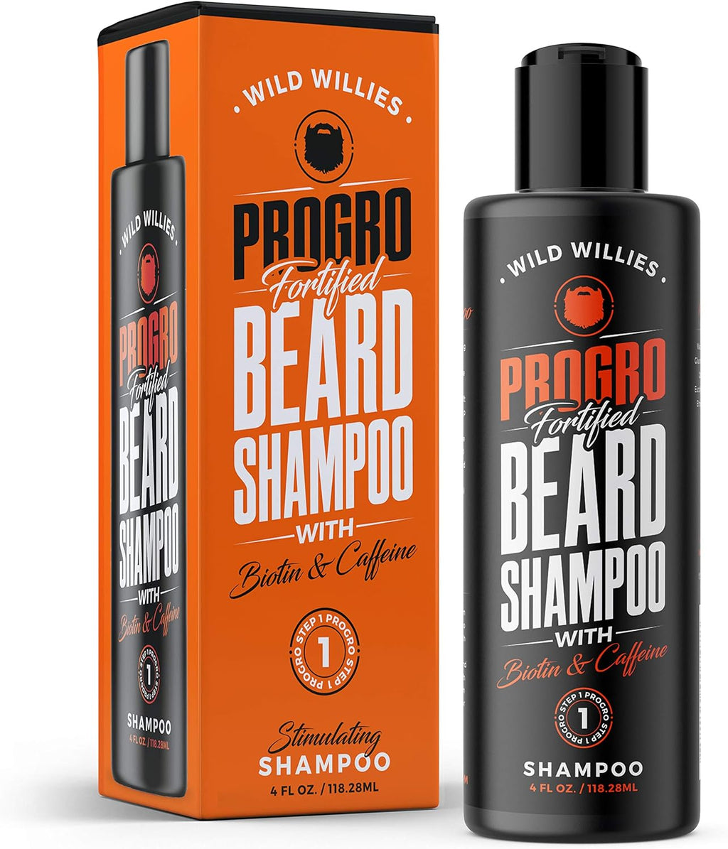 Wild Willies Beard Shampoo with Biotin & Caffeine - Nourishes & Strengthens - Moisturizing Anti-Dandruff Face Wash for Men of All Beard Types