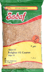 Sadaf Bulghur #3 Coarse - Coarse Bulgur Wheat for Cooking and Food Flavoring - Wheat Grain - Middle Eastern Cuisine - Kosher - 20 Oz Resealable Bag