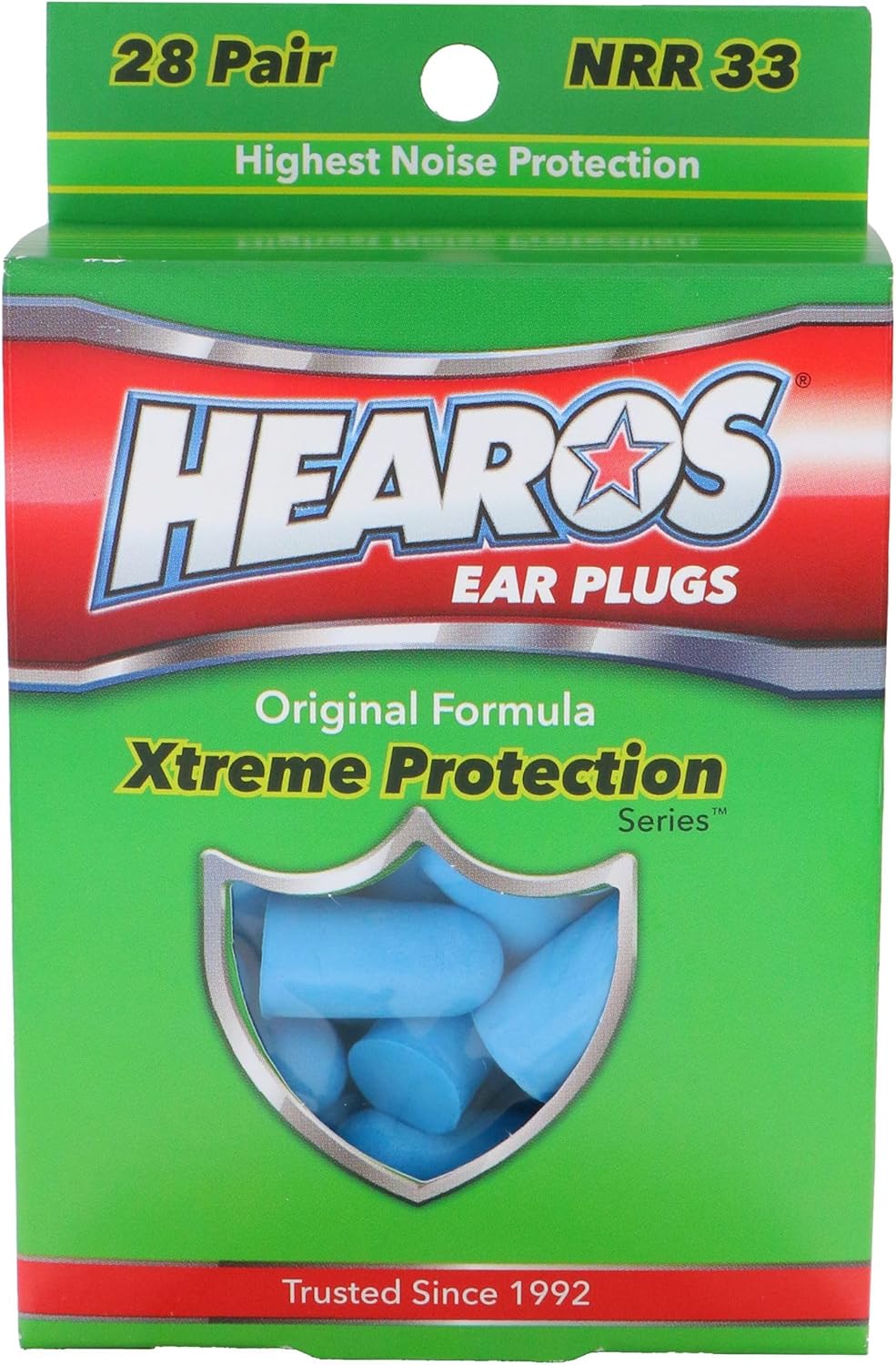 HEAROS Xtreme Protection Series Ear Plugs, Blue, 28 Pair