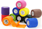 OK TAPE Self Adherent Cohesive Bandages Wrap - 12Packs, 2" x 5 Yards, Non-Woven Self Adhesive Bandage Wrap for Thumb, Finger, Wrist, Ankle, Vet Wrap Bandages Tape (Mixed Colors)