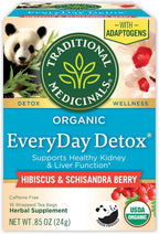 Traditional Medicinals Tea, Organic Everyday Detox Schisandra Berry, Supports Healthy Liver Function, Detox, 16 Tea Bags
