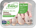 Just Bare® Natural Fresh Chicken Drumsticks | Family Pack | No Antibiotics Ever | Bone-In | 2.25 LB