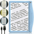 MagniPros 5X Rechargeable Large Ultra Bright LED Page Magnifier with Anti-Glare Lens & 3 Color Light Modes, Relieve Eye Strain- Ideal for Reading Small Print, Low Vision, Seniors