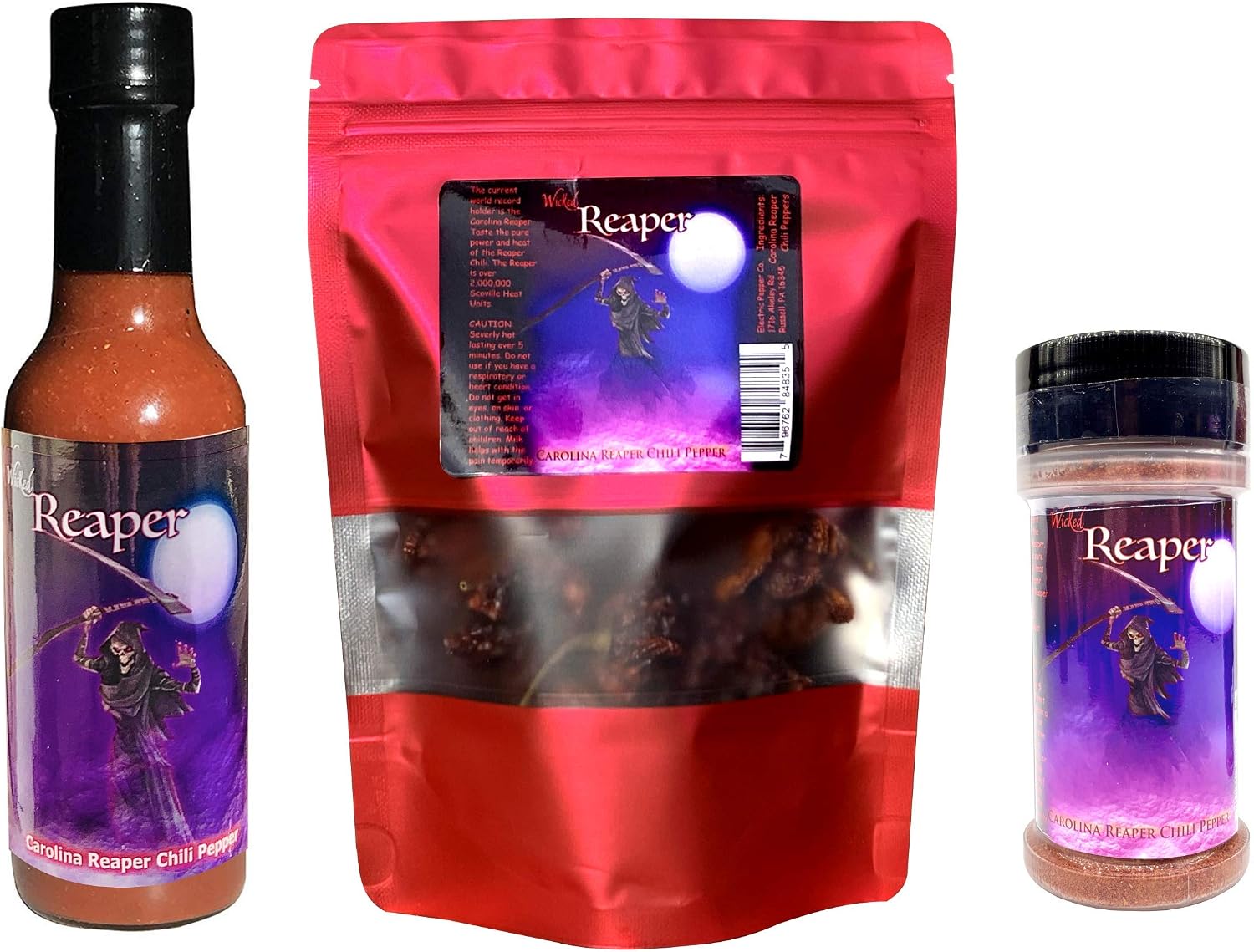 Wicked Reaper Ultimate Reaper Gift Set – Hot Sauce, Powder & Whole Peppers