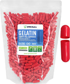 XPRS Nutra Size 00 Empty Capsules - 1000 Count Empty Gelatin Capsules - Pills DIY Capsule Filling - Fillable Pill Gel Caps for Do-It-Yourself Supplements (Red)