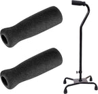 Timtin Foam Cane Handle Grip Replacement Offset Walking Hand Foam Handle for Bicycle Handlebars Walking Cane Accessories 4.53 x 0.98 x 0.98 Inch, Black